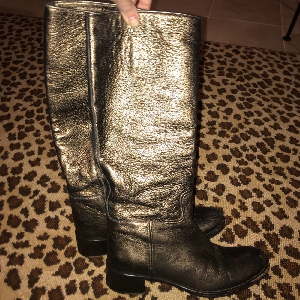 Prada metallic boots
